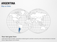 Argentina Map on Globe