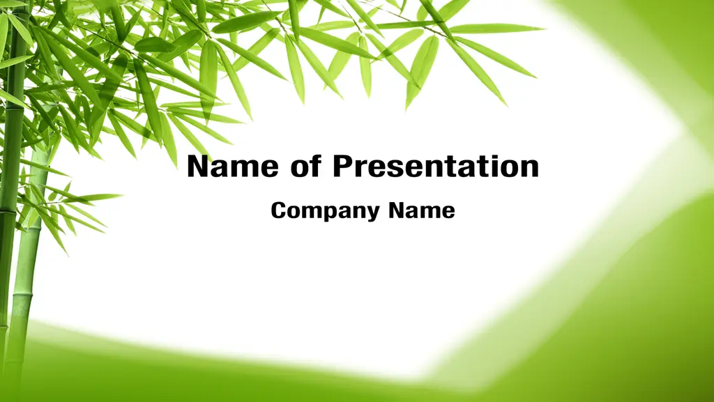 Bamboo Trees PowerPoint Templates Bamboo Trees PowerPoint Backgrounds 