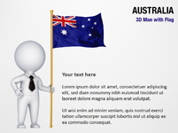 3D Man with Australia Flag