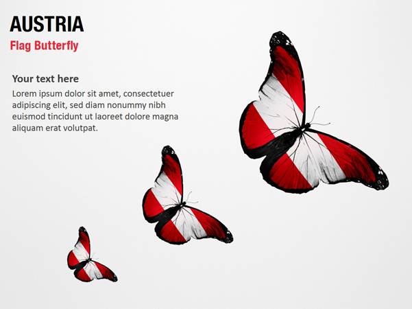 Austria Flag Butterfly