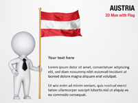 3D Man with Austria Flag