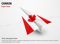 Paper Plane with Canada Flag