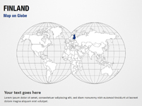Finland Map on Globe