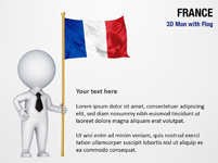 3D Man with France Flag
