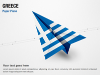 Paper Plane with Greece Flag