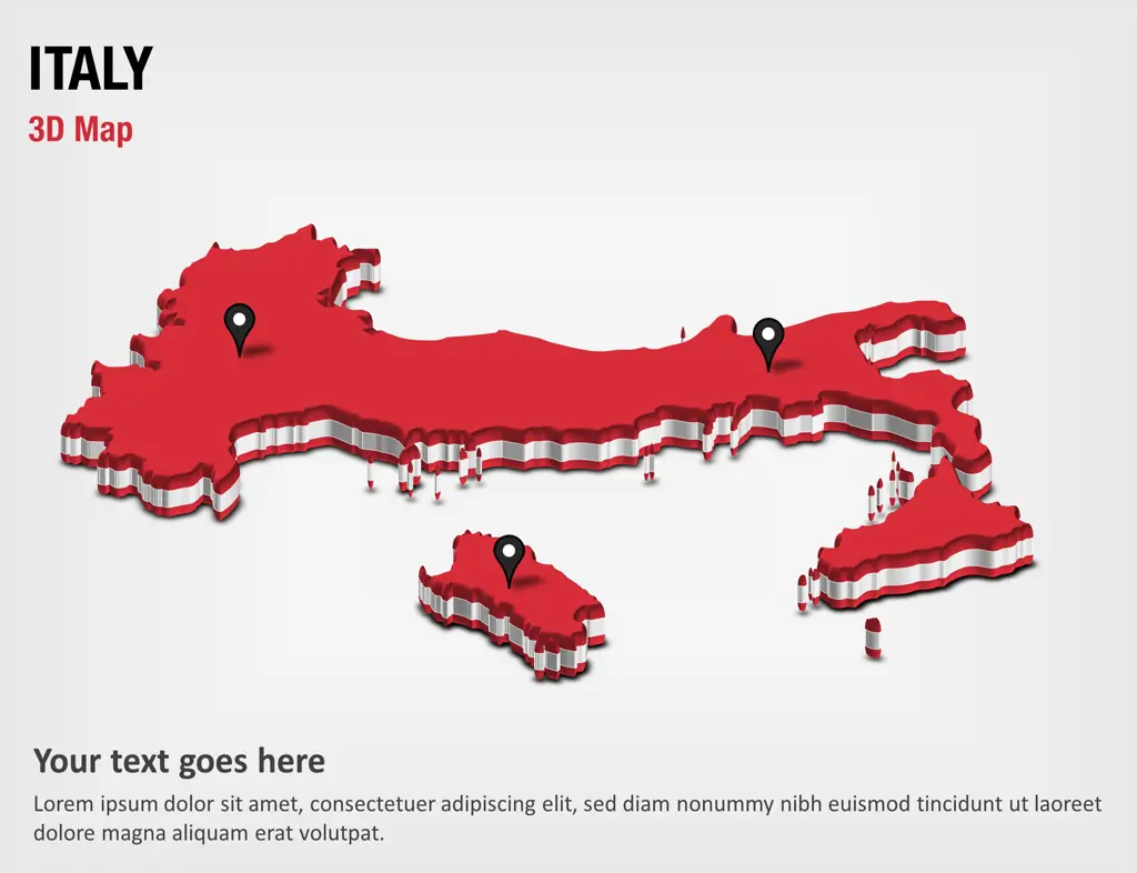 Italy 3D Map