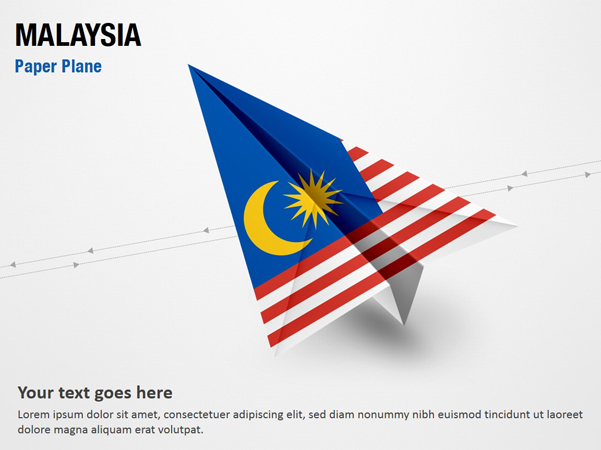 Paper Plane with Malaysia Flag