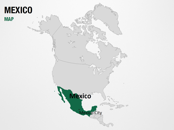 Mexico on World Map