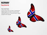 Norway Flag Butterfly