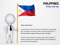 3D Man with Philippines Flag