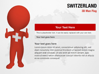Switzerland 3D Man Flag
