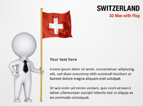 3D Man with Switzerland Flag