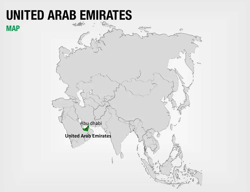 United Arab Emirates on World Map