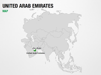 United Arab Emirates on World Map