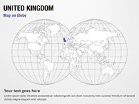 United Kingdom Map on Globe