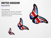 United Kingdom Flag Butterfly