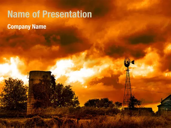 Death of Farm PowerPoint Template