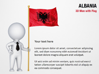 3D Man with Albania Flag