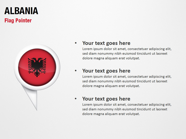 Albania Flag Pointer
