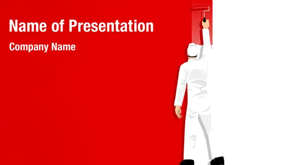 Paint It Red PowerPoint Template