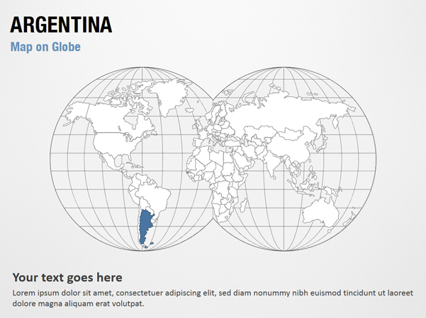 Argentina Map on Globe