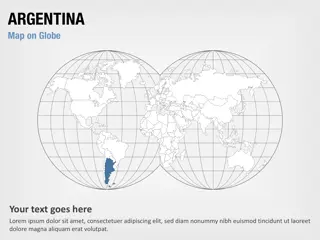 Mapa da Argentina no Globo