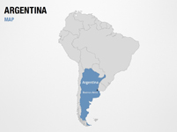 Argentina on World Map