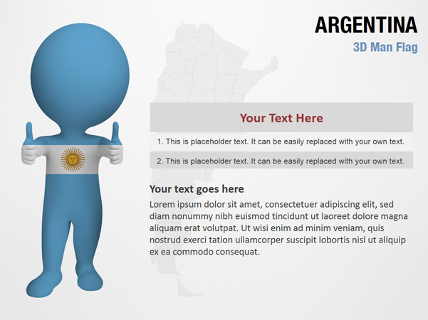 Argentina 3D Man Flag