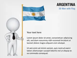 Homem 3D com Bandeira da Argentina