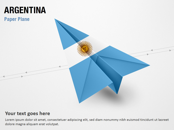 Paper Plane with Argentina Flag