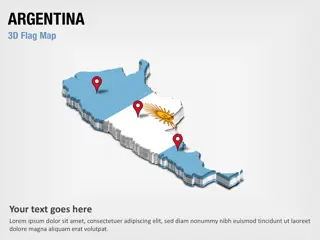 3D Section Map com Bandeira da Argentina