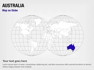 Mapa da Austrália no Globo