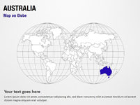 Australia Map on Globe