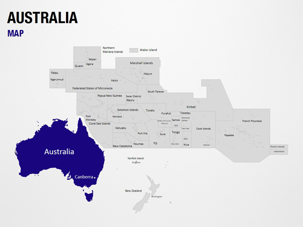 Australia on World Map