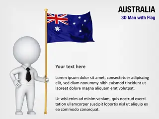 Homem 3D com Bandeira da Austrália