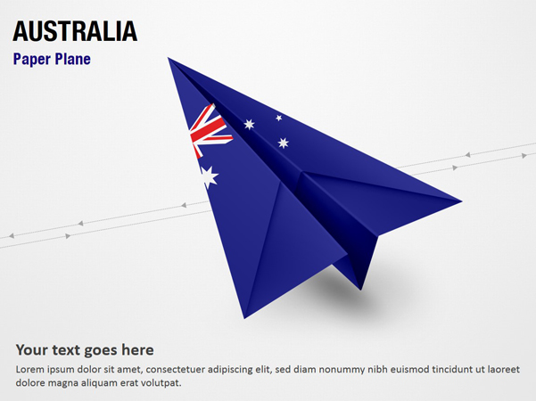 Paper Plane with Australia Flag