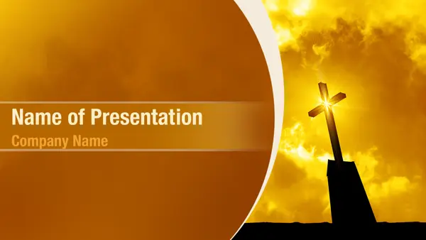 Cross Sunrise PowerPoint Template