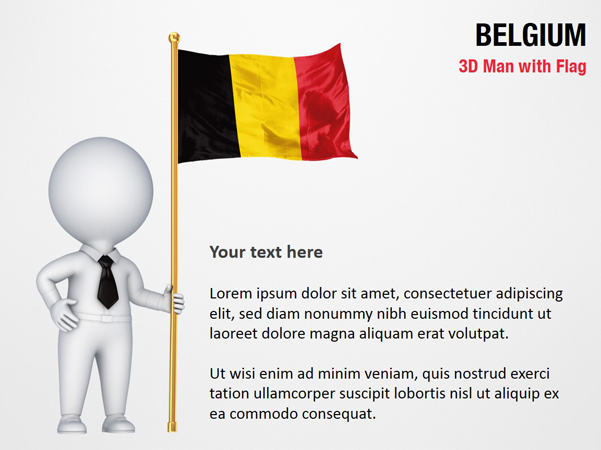 3D Man with Belgium Flag
