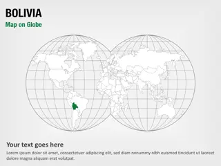 Mapa de Bolivia en el Globo