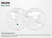 Bolivia Map on Globe