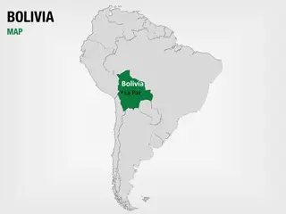 Bolivia en el mapa mundial