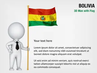 Hombre 3D con bandera de Bolivia