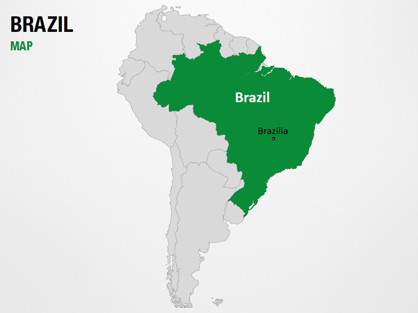 Brazil on World Map