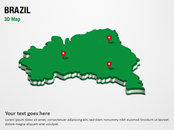 Brazil 3D Map