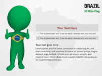 Brazil 3D Man Flag