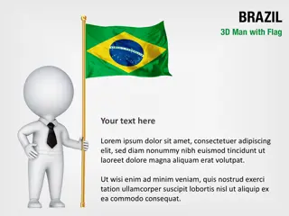 3D Mann mit Brasilien Flagge