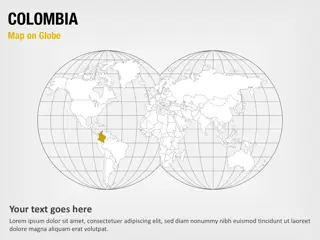 Colombia Mapa en el Globo