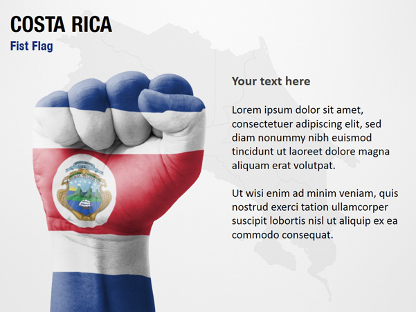 Costa Rica Fist Flag