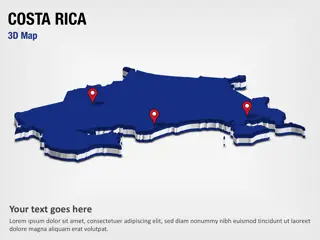 Costa Rica 3D-Karte