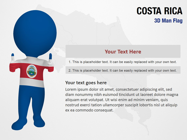 Costa Rica 3D Man Flag